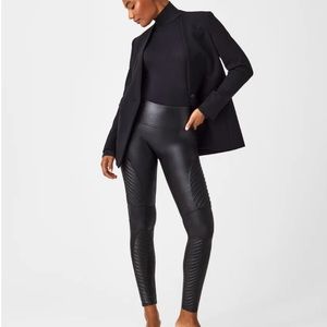 Spanx Faux Leather Moto Leggings